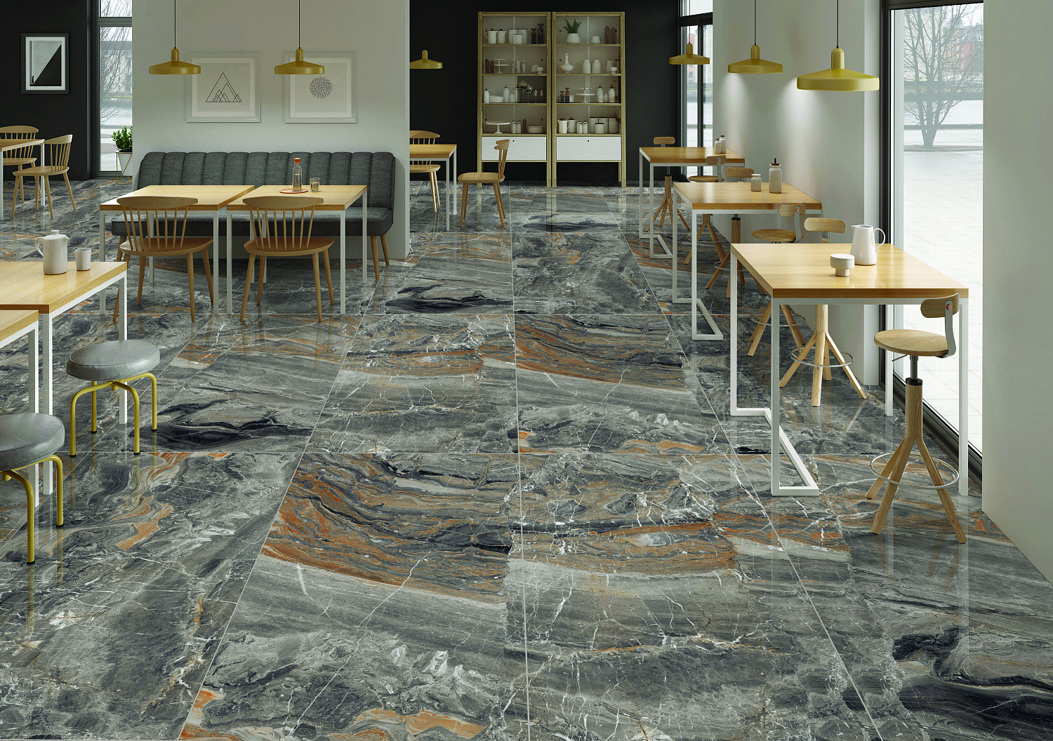 75x150 Vulcano Glossy Гранит керамический