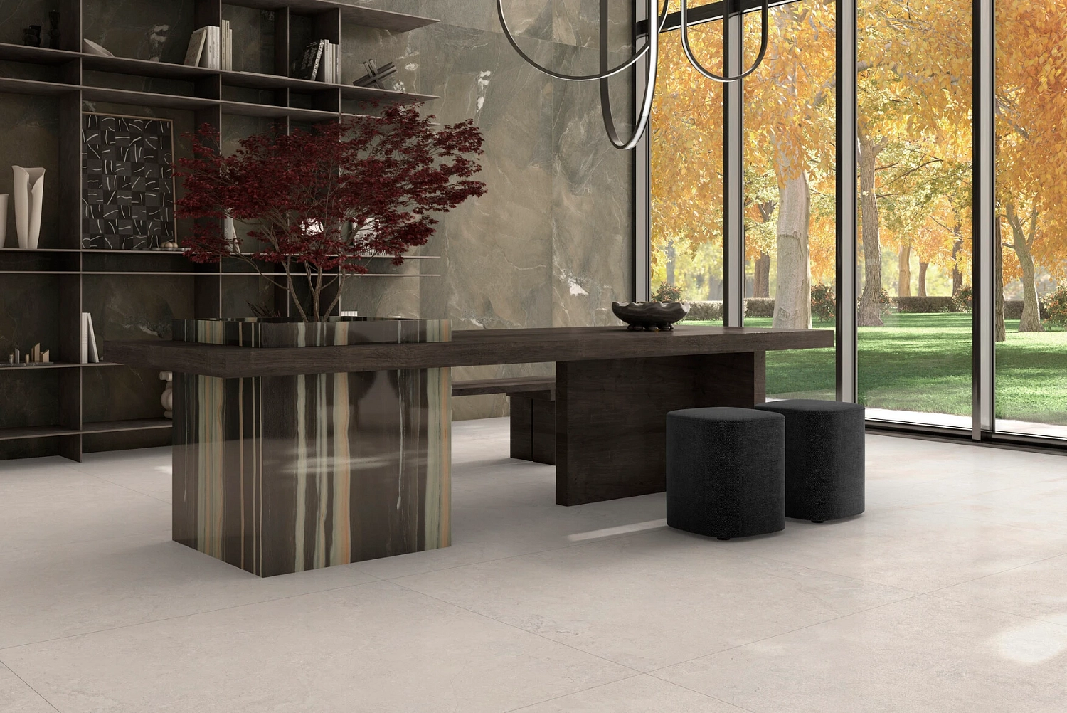 120x280/6мм Ironstone Black Pul Гранит керамический