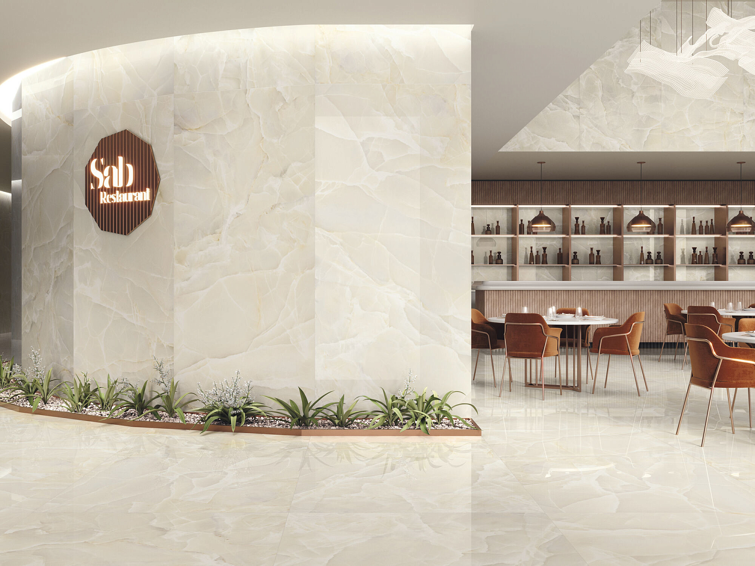 120x260 Onyx Bleu Pulido rect. Гранит керамический