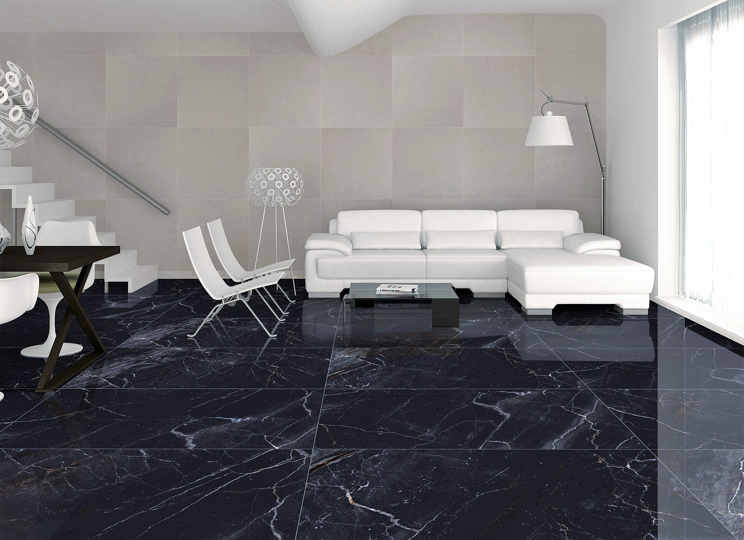 60x120 Collection Black Glossy Гранит керамический